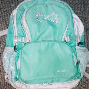 nfinity teal cheer backpack